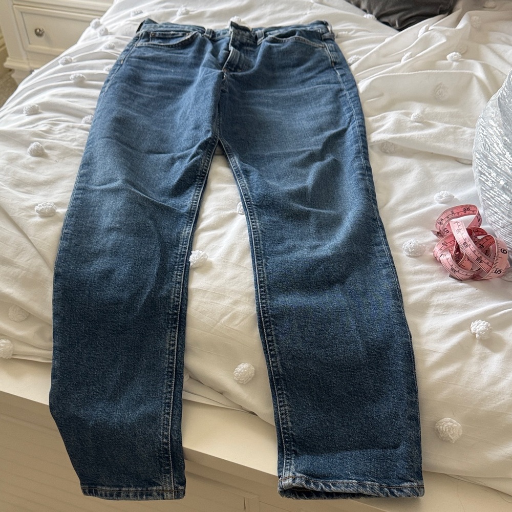 AG Adriano Goldschmied Blue Straight Leg Jeans
